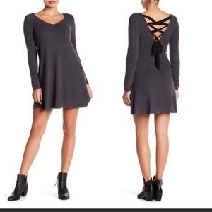 A.Byer Lace Up Sweater Dress
